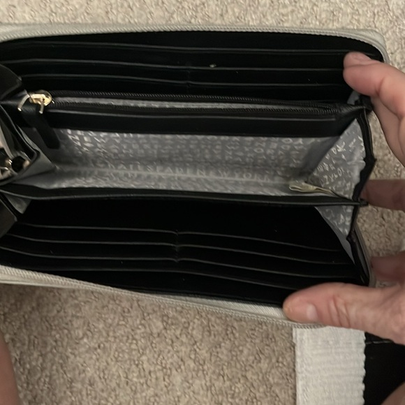 Silver, sparkle Kaye Spade full size wallet. - Picture 3 of 6